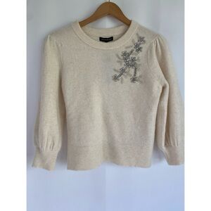 Banana Republic EMBELLISHED PUFF-SLEEVE SWEATER